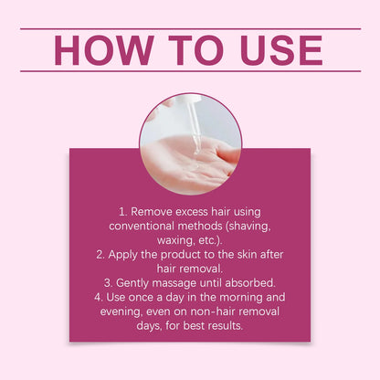 60ML Body Hair Removal Essence Oil Gentle Cleaning Soothing Nourish Moisturizing Relief Discomfort Non-irritating for Daily Care