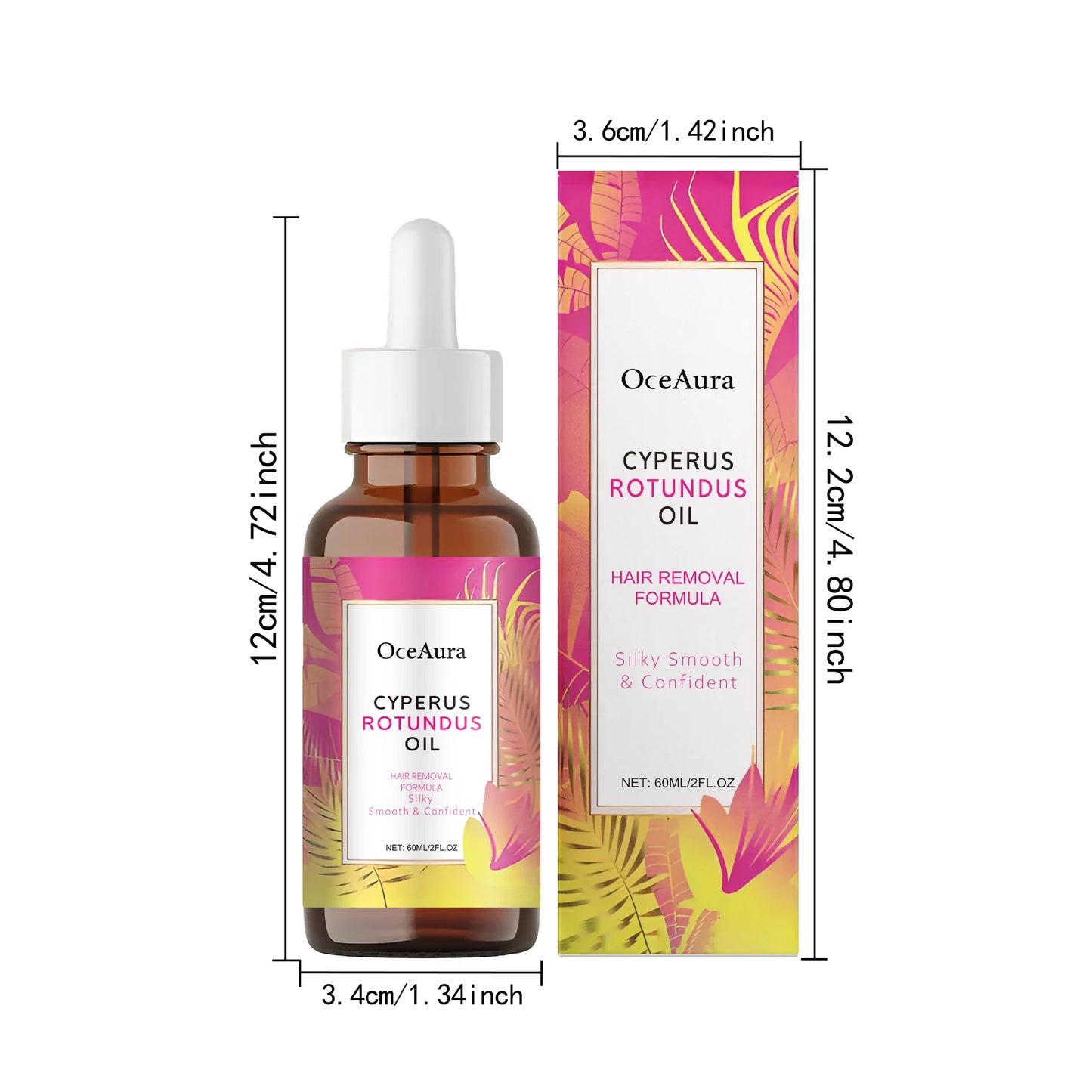 60ML Body Hair Removal Essence Oil Gentle Cleaning Soothing Nourish Moisturizing Relief Discomfort Non-irritating for Daily Care