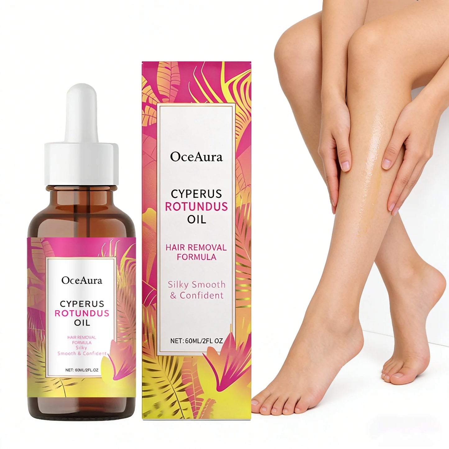 60ML Body Hair Removal Essence Oil Gentle Cleaning Soothing Nourish Moisturizing Relief Discomfort Non-irritating for Daily Care