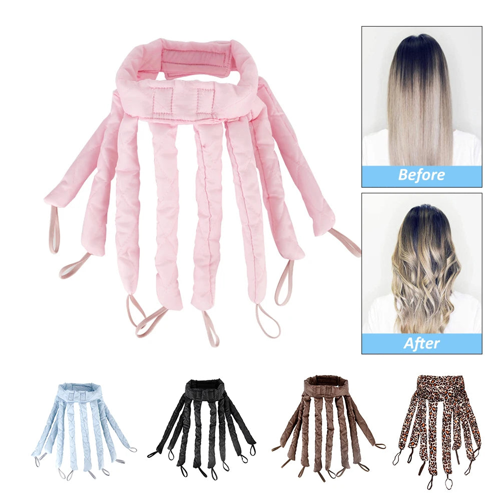 1pc Heatless Hair Curler Strap Octopus Curl Rollers Soft Curling Rod Headband Lazy Sleeping Foam Curls Wave Styling Tools
