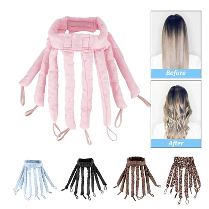 1pc Heatless Hair Curler Strap Octopus Curl Rollers Soft Curling Rod Headband Lazy Sleeping Foam Curls Wave Styling Tools