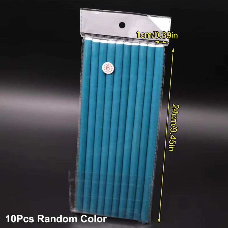 [TW] 10pcs Flexible Hair Curling Rod Soft Foam Bendy Twist Curls Flexi Rollers No Heat Styling Tools