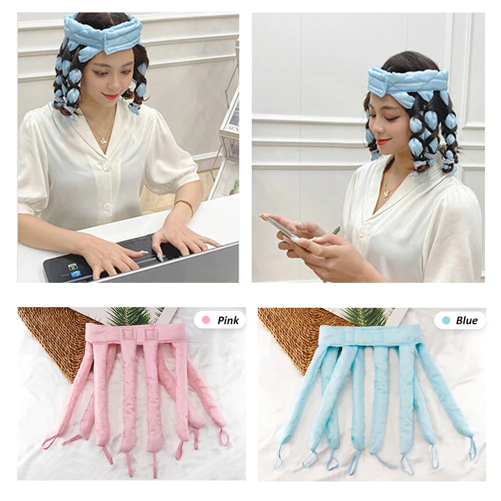 1pc Heatless Hair Curler Strap Octopus Curl Rollers Soft Curling Rod Headband Lazy Sleeping Foam Curls Wave Styling Tools