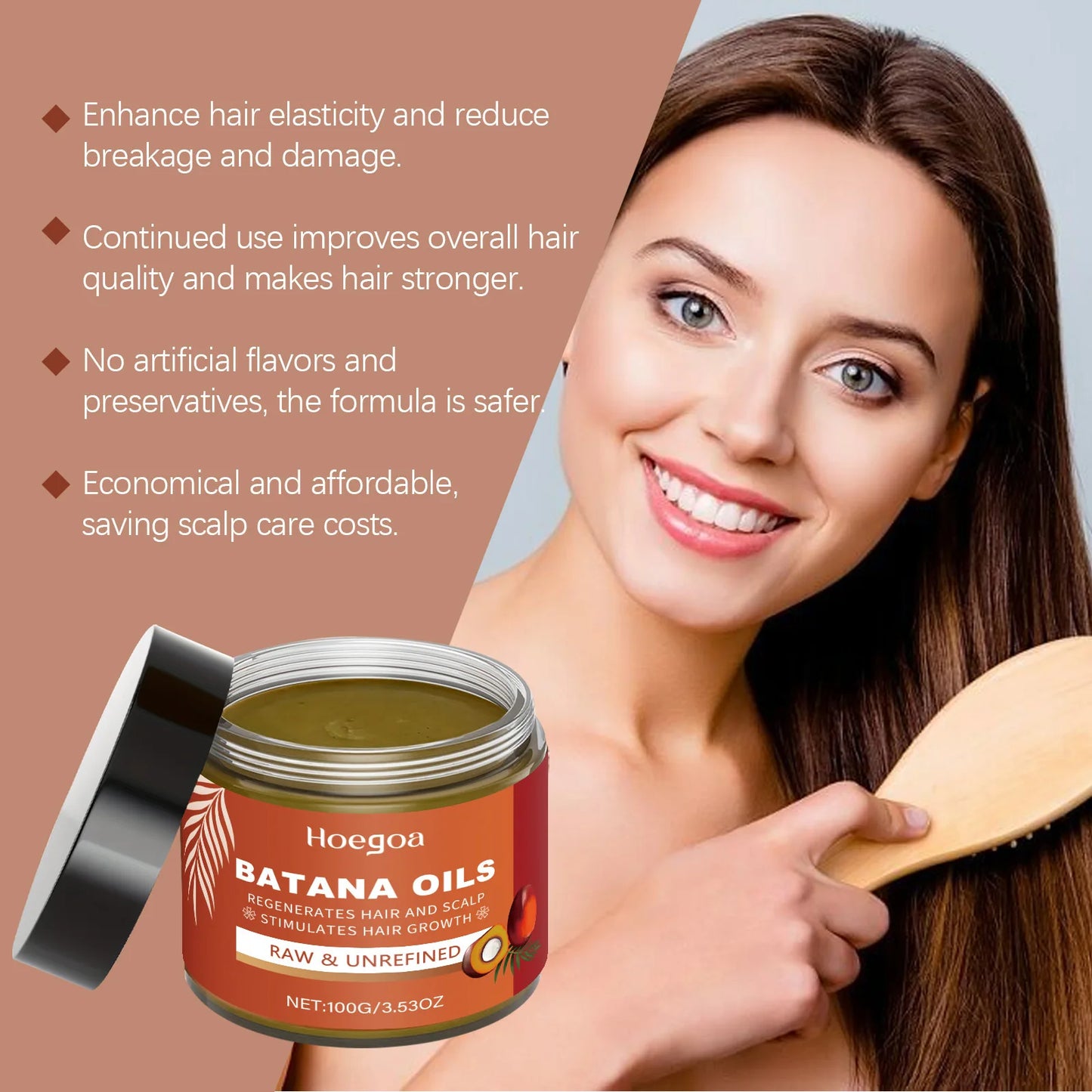 Natural Batana Cream for Hair Growth Prevent Hair Loss Promote Thickness Reduces Breakage Split Ends Scalp Nourishment Hair Mask