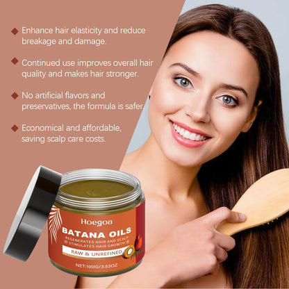 Natural Batana Cream for Hair Growth Prevent Hair Loss Promote Thickness Reduces Breakage Split Ends Scalp Nourishment Hair Mask