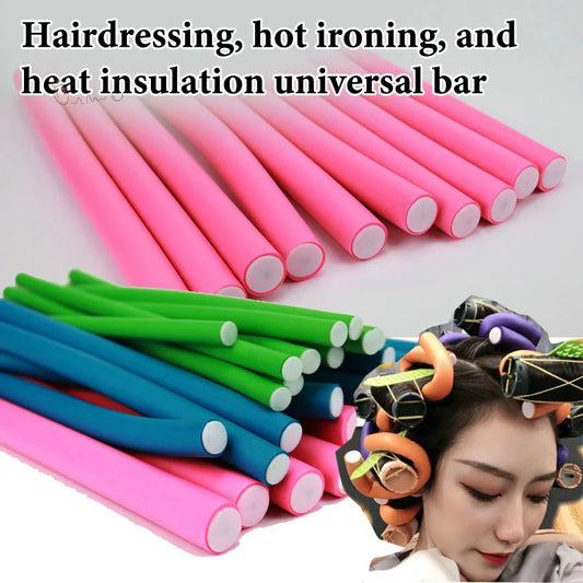 [TW] 10pcs Flexible Hair Curling Rod Soft Foam Bendy Twist Curls Flexi Rollers No Heat Styling Tools