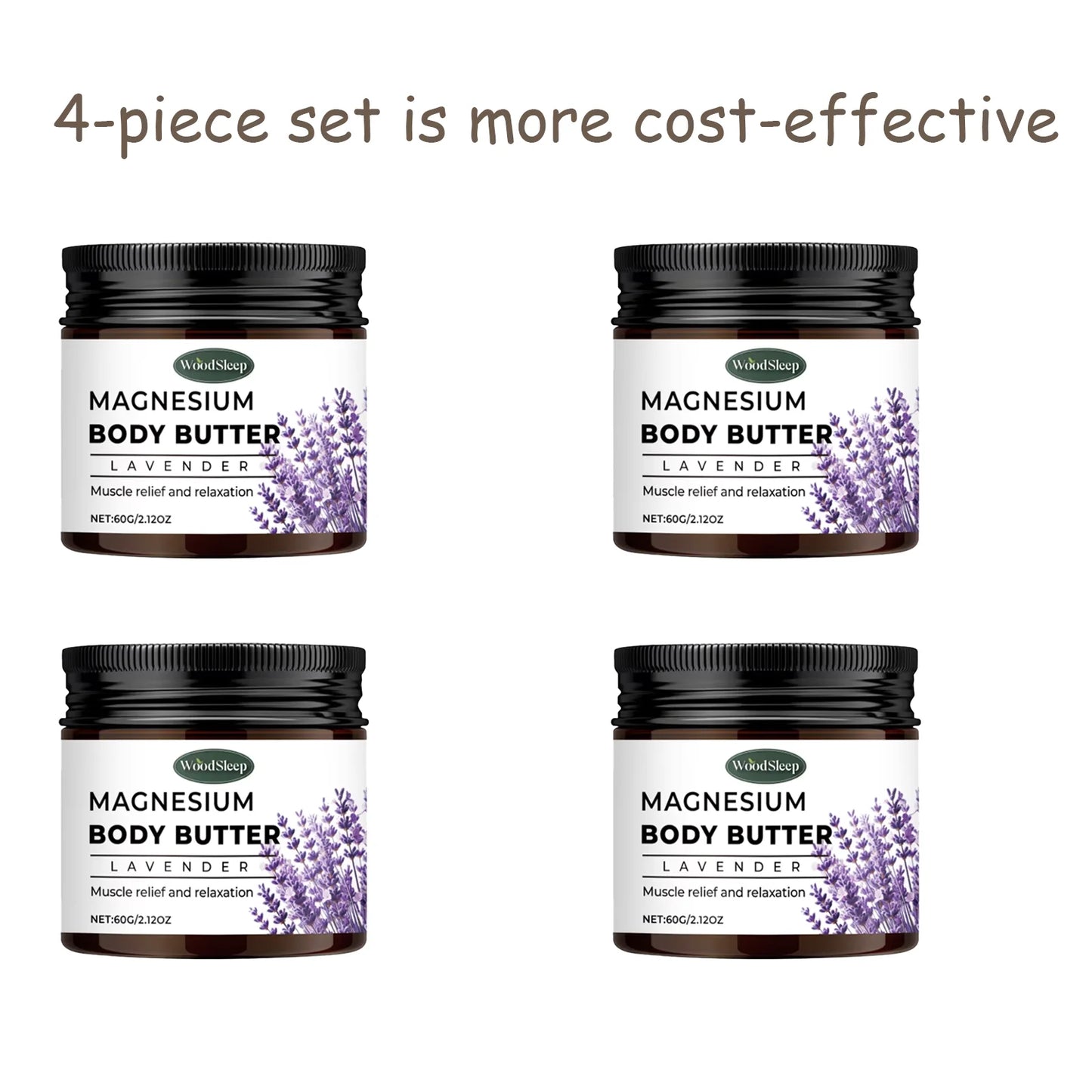 Woodleep Lavender Magnesium Body Cream 2.02oz Natural Sleep Skincare Relaxation Deep Moisturizing Refreshing Body Lotion