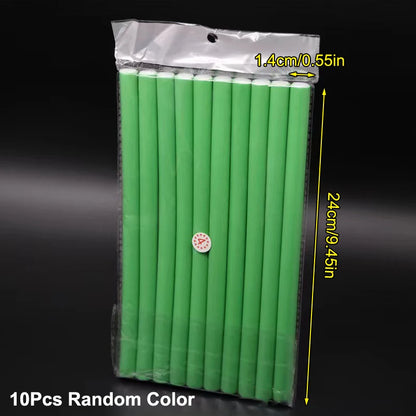 [TW] 10pcs Flexible Hair Curling Rod Soft Foam Bendy Twist Curls Flexi Rollers No Heat Styling Tools