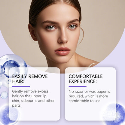 Hair Removal Cream for Face Painless Gentle Hair Remover Protect Pores from Clogging Non-irritating Nourish Smoothing Skin Care