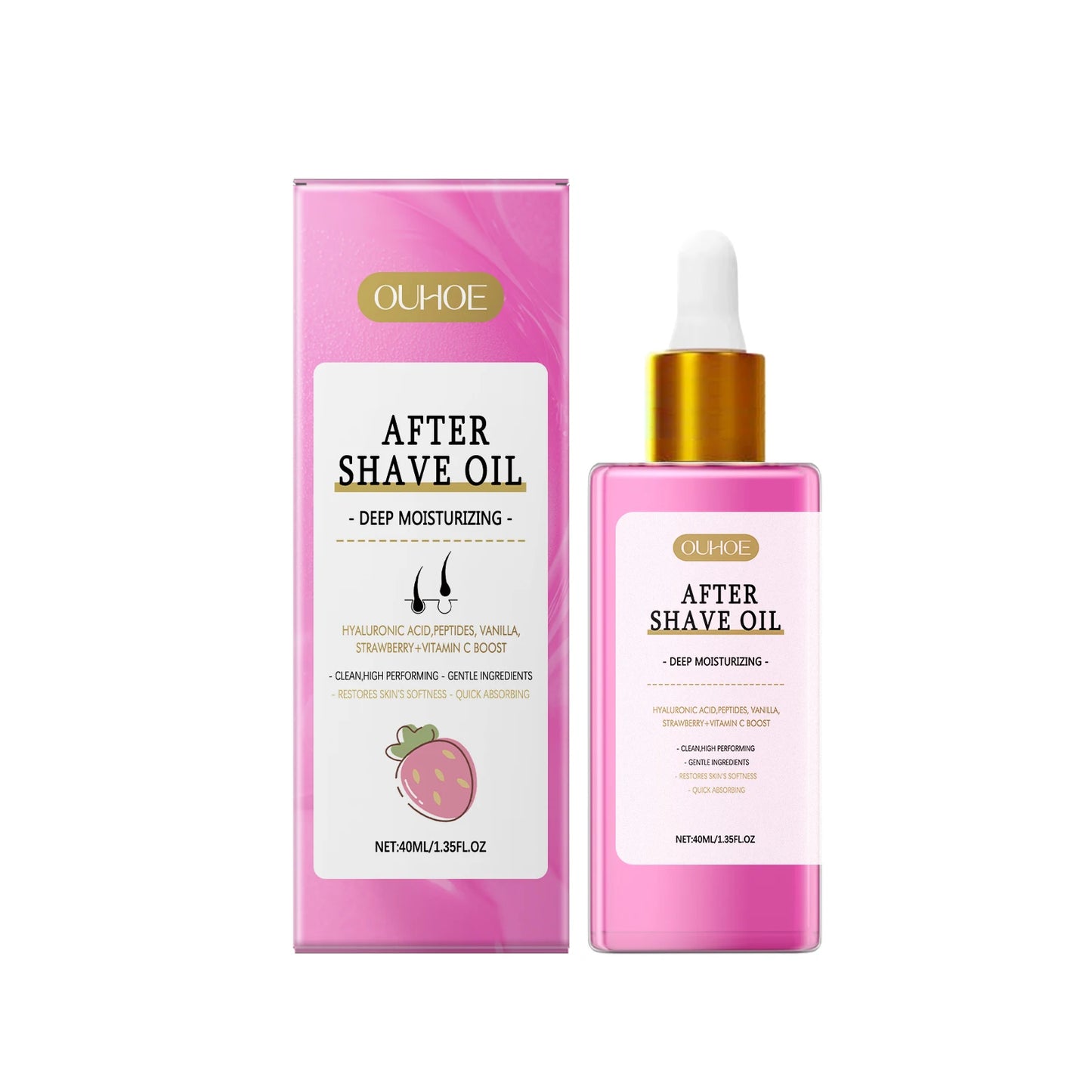 40ml Aftershave Care Essential Oil Soothes The Skin, Strawberry Flavored Daily Care Oil Moisturizes And Smooths Body Care
