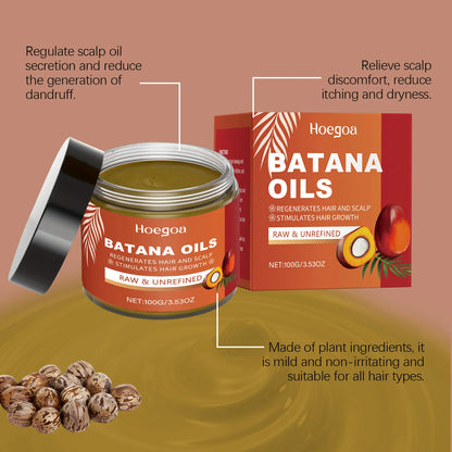 Natural Batana Cream for Hair Growth Prevent Hair Loss Promote Thickness Reduces Breakage Split Ends Scalp Nourishment Hair Mask