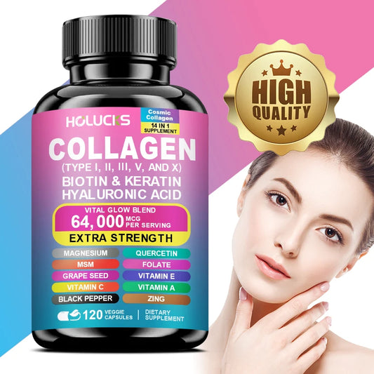 Organic Collagen Capsules Biotin Keratin Skin Care Product Booster-Skin Nail,Hair Care,Anti Aging,Whiteningand Joint Supplement