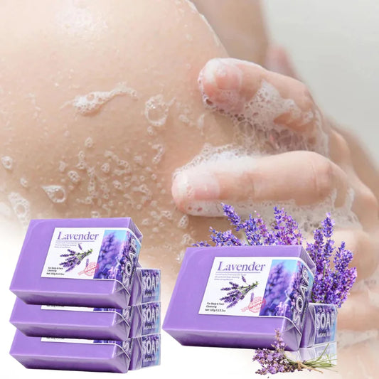 Lavender Essential Oil Soap For Oil Control 1/3/5/10PCS Natural Organic Refreshing Bath Soap Vitamin C Facial Cleansing Soap