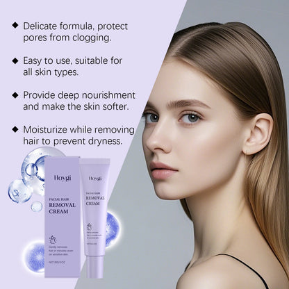 Hair Removal Cream for Face Painless Gentle Hair Remover Protect Pores from Clogging Non-irritating Nourish Smoothing Skin Care