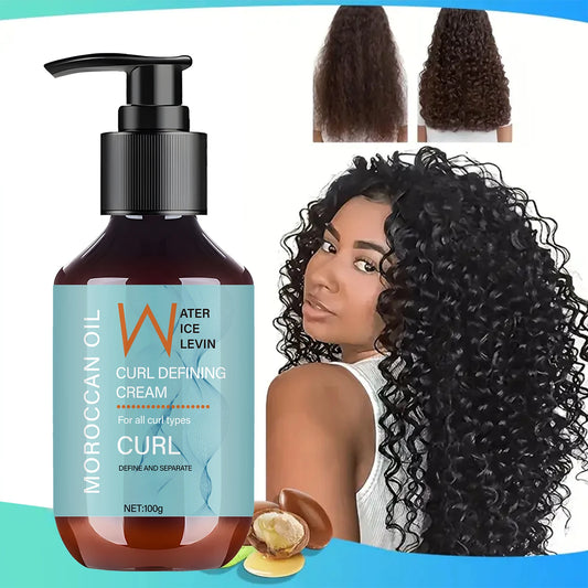 Moroccan Oil Curl Defining Cream for All Curl Types - Define and Separate with Biotin, Collagen & Rosemary Oil